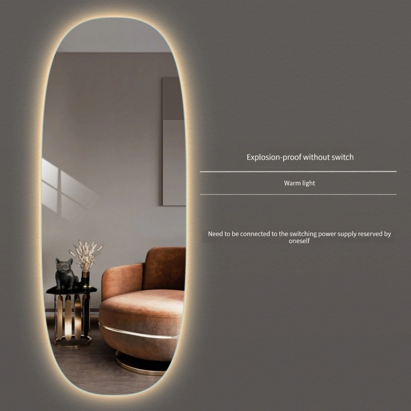 Wall-Mounted Mirror LED Decorative Clothing Store Fitting Room Three-Dimensional Intelligent Full-Length Mirror