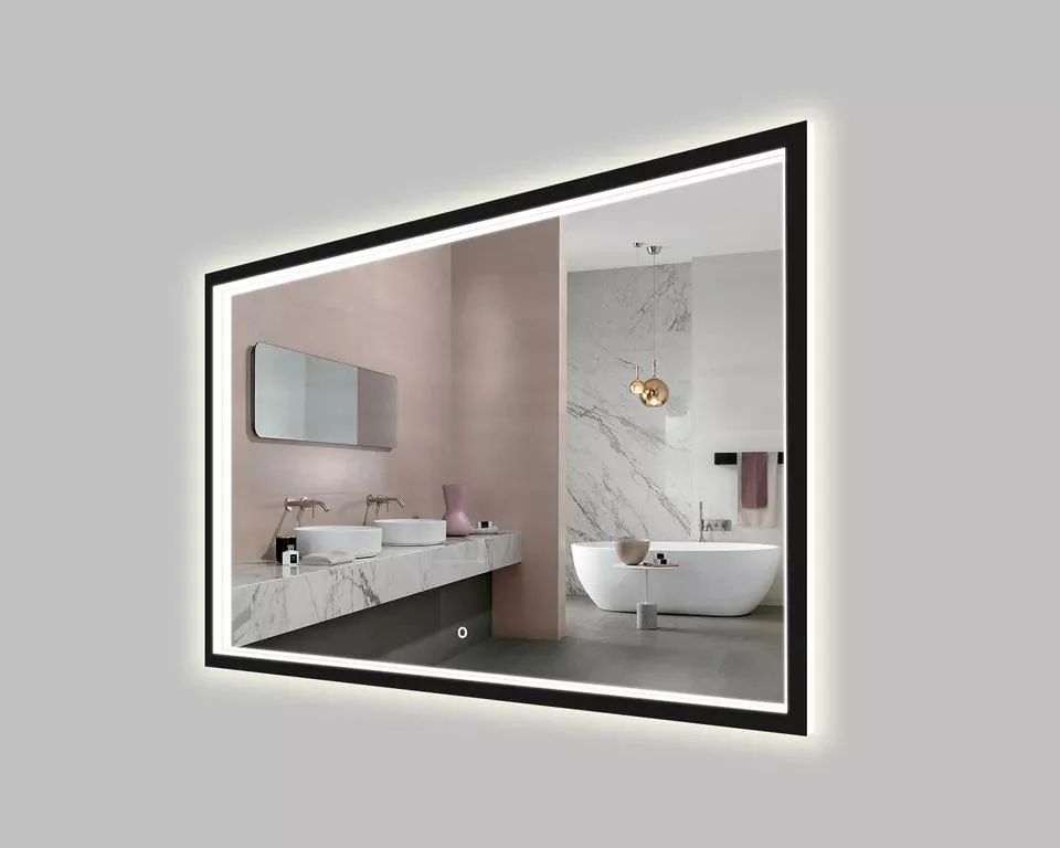 Modern Design Hotel Waterproof Electric Smart Fancy Wall Mirror High Class Vanity Bath Mirror with LED Lights