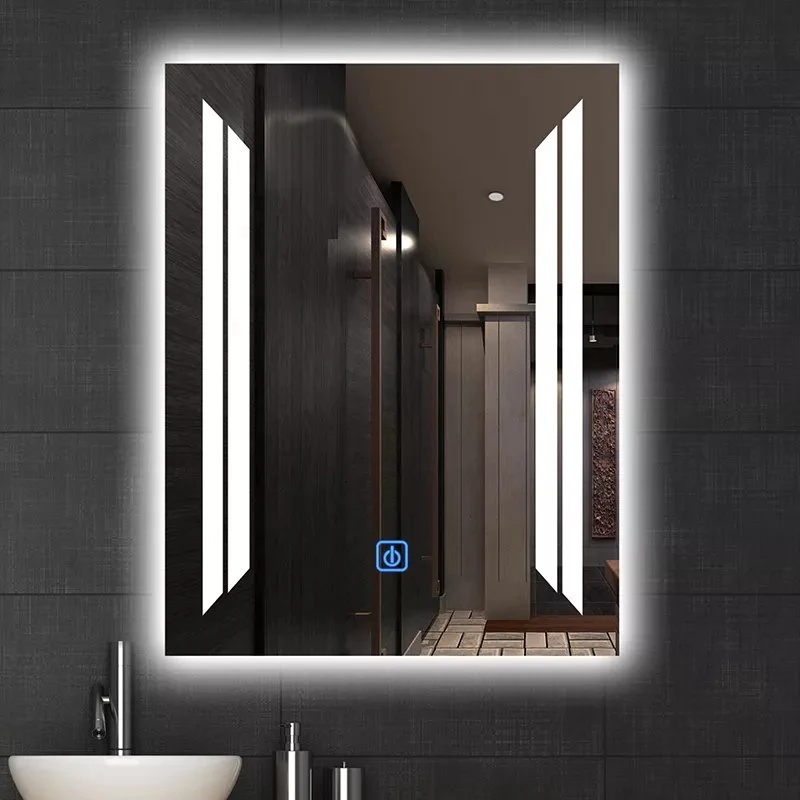 Vanity Decorative LED Bathroom Mirror Low MOQ Smart Anti Fog Touch Screen Backlit Lighted Bath Mirror with Lights