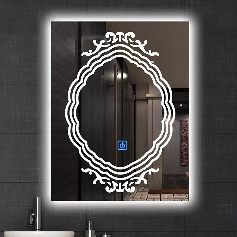 Vanity Decorative LED Bathroom Mirror Low MOQ Smart Anti Fog Touch Screen Backlit Lighted Bath Mirror with Lights