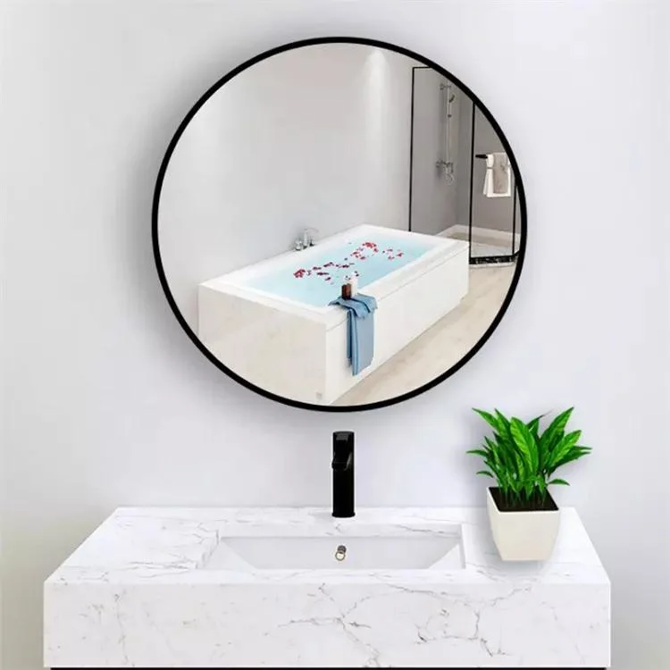 Bathroom Mirror Smart Bathroom Frameless Backlight LED Light Mirror Wash Basin Round Wall-Mounted Smart Bathroom Mirror