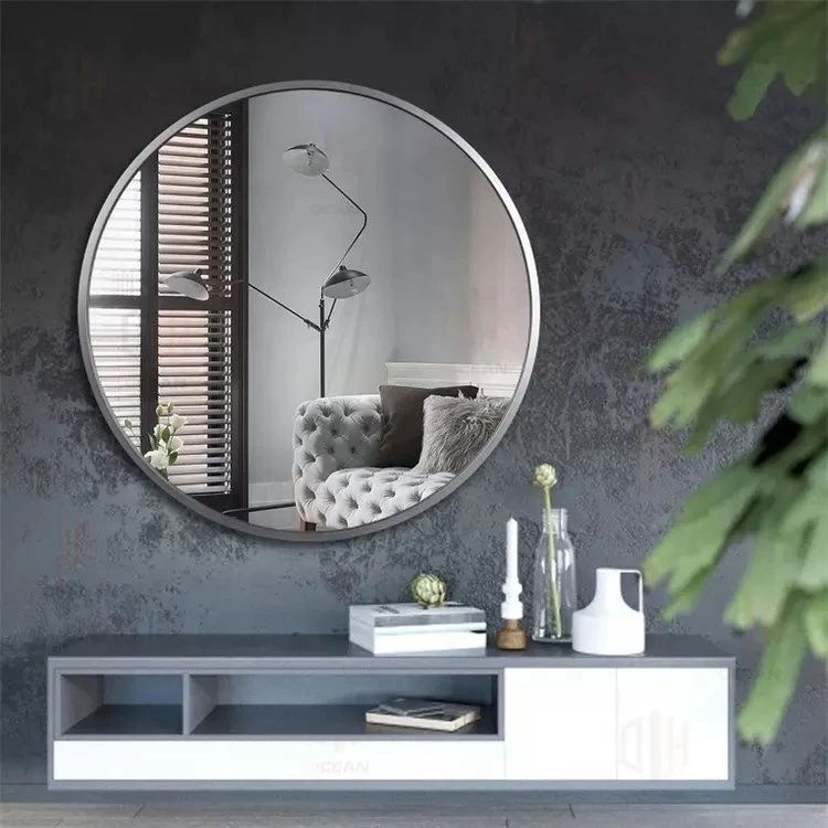 Bathroom Mirror Smart Bathroom Frameless Backlight LED Light Mirror Wash Basin Round Wall-Mounted Smart Bathroom Mirror