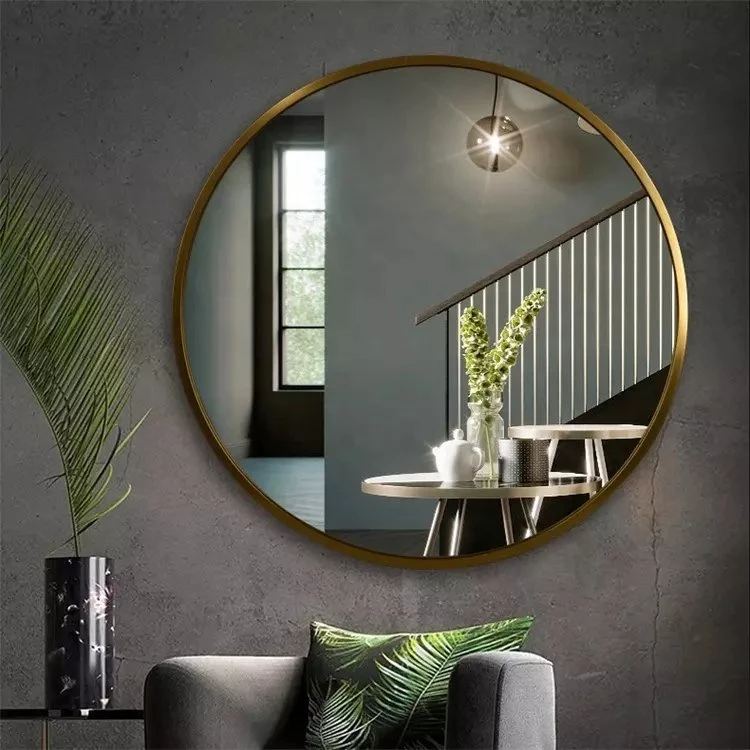 Bathroom Mirror Smart Bathroom Frameless Backlight LED Light Mirror Wash Basin Round Wall-Mounted Smart Bathroom Mirror