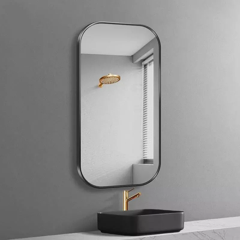 Hotel Wall Mounted Oval Bath Mirror Gold Frame Smart LED Mirror Defogger Lighted Upvaniity Bathroom Mirror